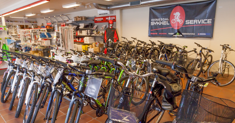 Sykler på butikken